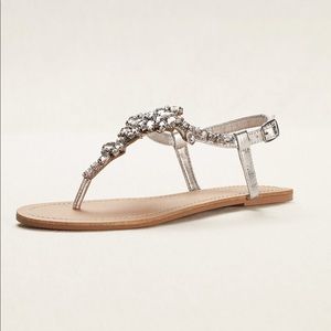 David’s Bridal Gemma Sandals, size 8.
